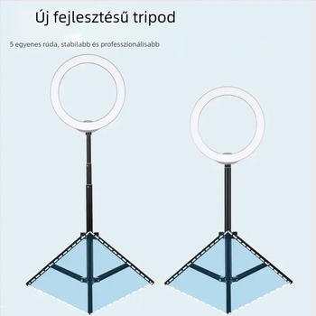 Padlón álló mobiltelefon és tablet tartó fotózáshoz (Anyag: alumínium-ötvözet; Nyerő terhelés: legfeljebb 2 kg; PTZ típus: háromdimenziós gimbal; Szekciók száma: 5; Magasság állítható)