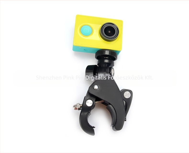 Kerékpárklipsz tartó GoPro/SJ/Sony akciókamerákhoz — forgatható, nagy átmérőjű csőhöz, műanyag, rögzített rögzítés