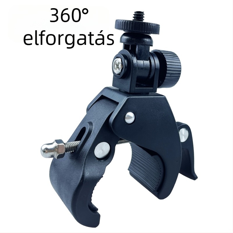 360°‑os forgó kormánytartó kamera és okostelefon számára – univerzális motorkerékpárhoz és kerékpárhoz