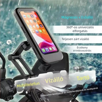 Vízálló telefonház és kormánytartó elektromos járművekhez, motorkerékpárhoz és kerékpárhoz – Modell J69