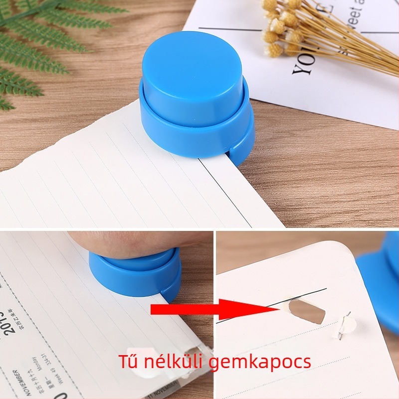 Környezettudatos tű nélküli kapocsgép, modell 001, adaptív tűtípus 12511079230, kötési kapacitás 288 oldal