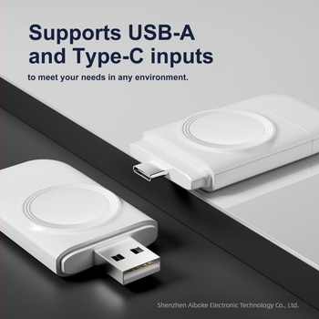 Kétfunkciós USB hordozható mágneses töltő Apple Watch-hoz, QC3.0, 5V/1A, 3W, közvetlen töltés