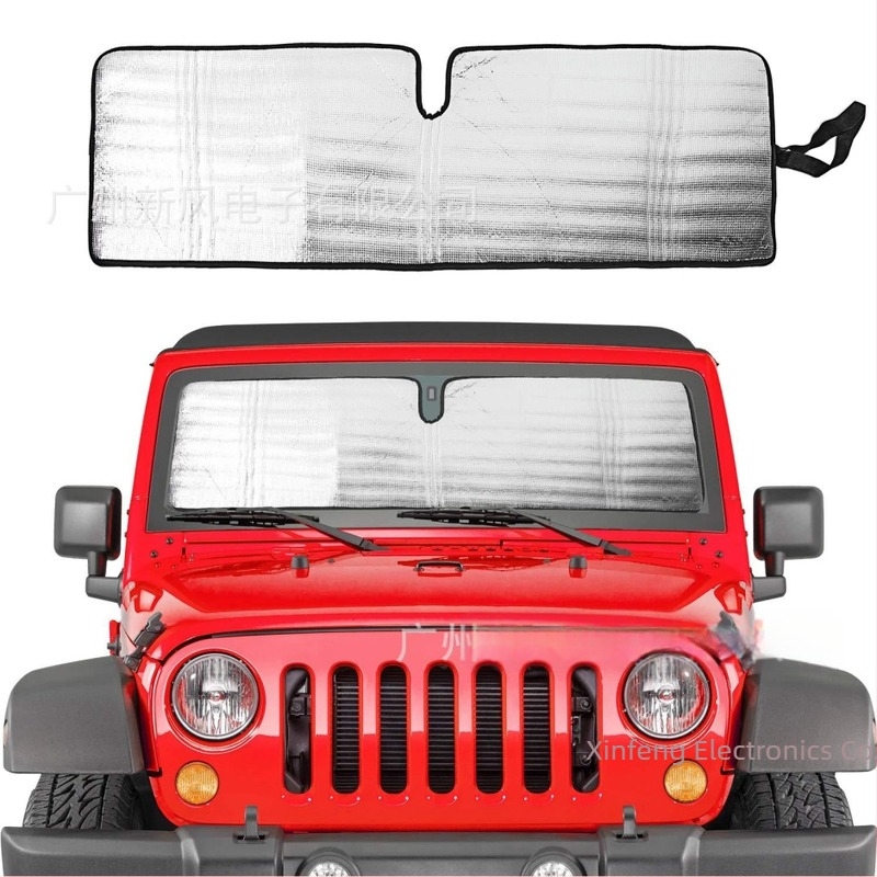 Wrangler autó napellenző alumíniumfólia szigeteléssel — modell NW-JP-064; vízálló; élettartam 1 év; kompatibilis Wranglerrel