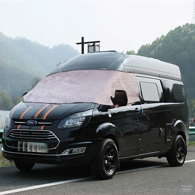 Szélvédő napvédő takaró Ford Transit B-Class RV V36, alumínium fólia, testreszabás elérhető, logó nyomtatás, tömeg kb. 700 g