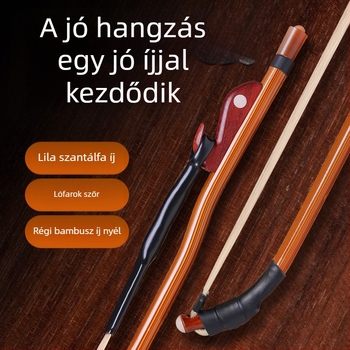 Erhu íj fehér lófarokkal és rózsafa, professzionális hangszeríj