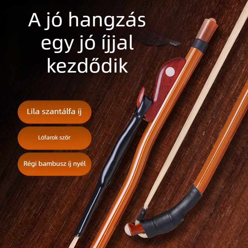 Erhu íj fehér lófarokkal és rózsafa, professzionális hangszeríj