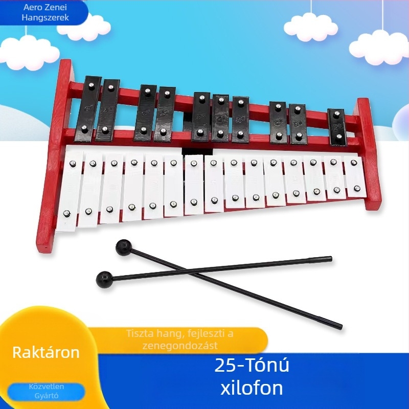 Aerophone 25-tonos alumínium zongora, Orff hangszer, alumínium szerkezet, külön csomagolás