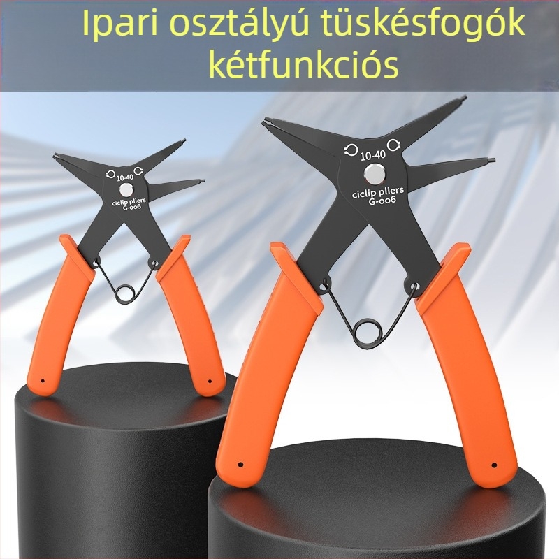 Maibu körkörös csapszeg-fogó – kettős használatú belső és külső körgyűrűkhöz, fej 25 mm, fej szöge 45°, súly 108 g, egyetlen eszköz, hosszú távú rugalmasság