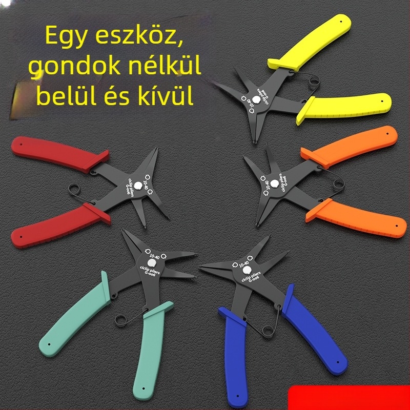 Maibu körkörös csapszeg-fogó – kettős használatú belső és külső körgyűrűkhöz, fej 25 mm, fej szöge 45°, súly 108 g, egyetlen eszköz, hosszú távú rugalmasság