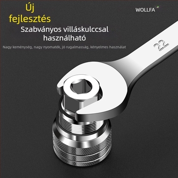 Wallfan Univerzális csavarkulcs készlet — Állítható, Többfunkciós szerszám a socokhoz, Cr-V ötvözetű acél, polírozott felület