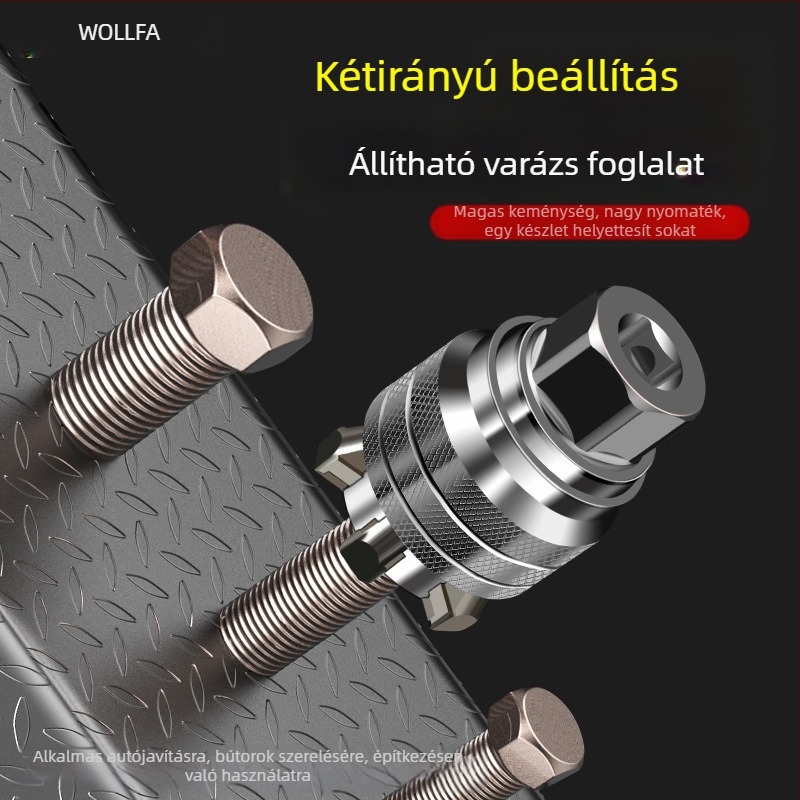 Wallfan Univerzális csavarkulcs készlet — Állítható, Többfunkciós szerszám a socokhoz, Cr-V ötvözetű acél, polírozott felület