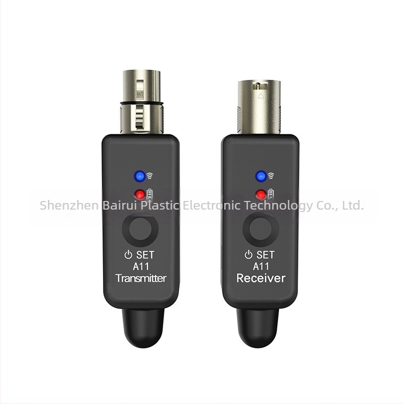 Vezeték nélküli mikrofonrendszer beépített mikrofonnal, 2.4 GHz, modell A11, beépített akkumulátor 300–500 mAh, üzemidő 3–6 óra