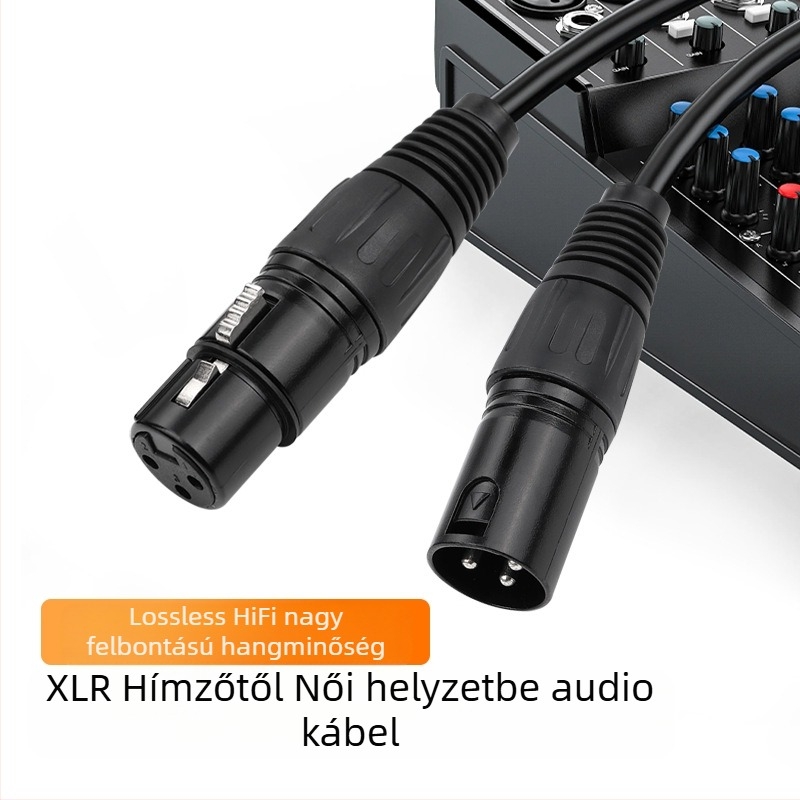 GM XLR audió vonal kábel, réz vezető, csupasz rézmag, ROHS
