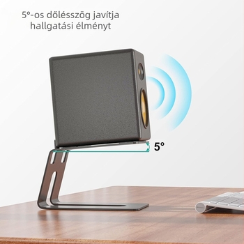 Kaixinda TON-5 asztali hangfal állvány, karbonacél szerkezet