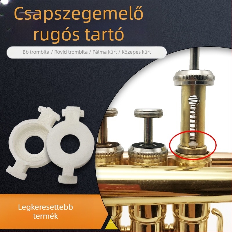 Dugattyús rugós támaszlemeze és pozicionáló alkatrész hangszerhez (műanyag)