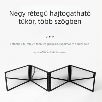 Sa Qi sminktükör ABS kerettel és ezüst tükrövel, elektromos működés nélkül