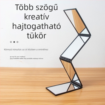 Sa Qi sminktükör ABS kerettel és ezüst tükrövel, elektromos működés nélkül