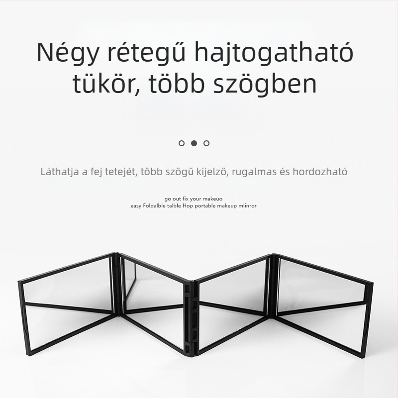 Sa Qi sminktükör ABS kerettel és ezüst tükrövel, elektromos működés nélkül