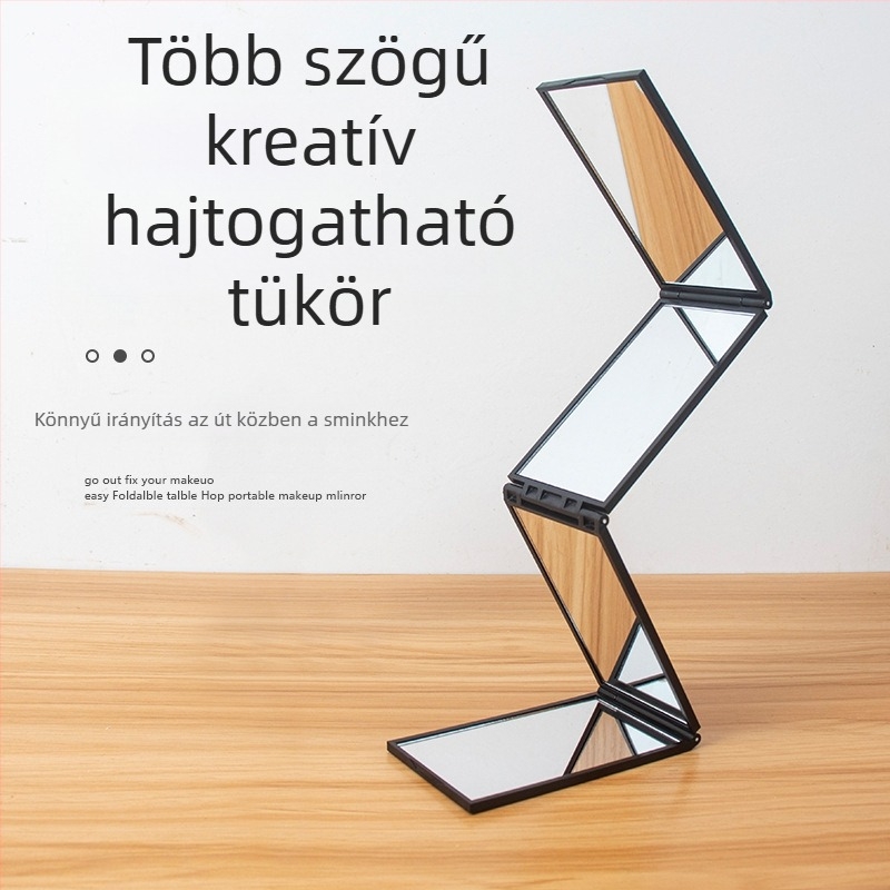 Sa Qi sminktükör ABS kerettel és ezüst tükrövel, elektromos működés nélkül