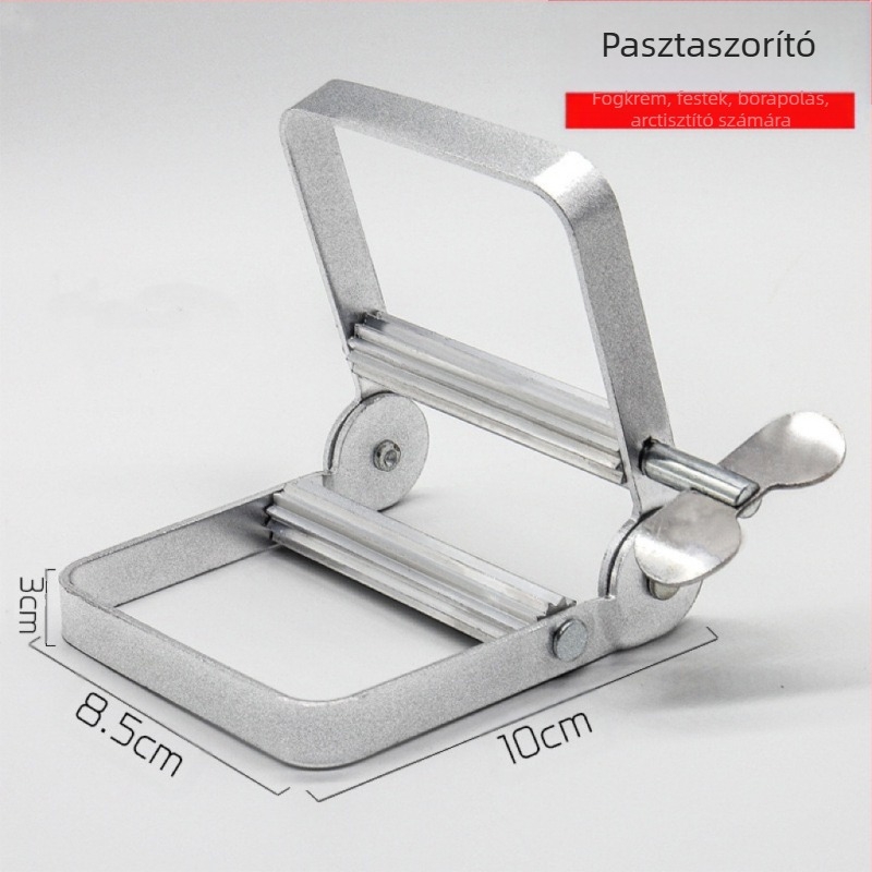 Alumíniumötvözetből készült pasztanyomó – alkalmas hajpaszta, fogpaszta, festékpaszta és arctisztító paszta számára