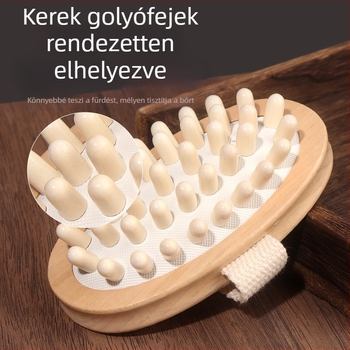 Fából készült meridián testmasszírozó golyófejű hátmasszírozó — Nanxi; Anyag: Hemu; Kategória: Air cushion comb; Célközönség: átlagos felhasználók