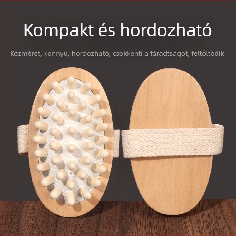 Fából készült meridián testmasszírozó golyófejű hátmasszírozó — Nanxi; Anyag: Hemu; Kategória: Air cushion comb; Célközönség: átlagos felhasználók