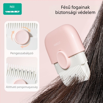 Gyerekeknek szóló hajvágó fésű – 2 az 1-ben frufni és hajvágás, ABS és rozsdamentes acél, márka LUSN/Rushan