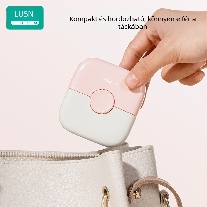 Gyerekeknek szóló hajvágó fésű – 2 az 1-ben frufni és hajvágás, ABS és rozsdamentes acél, márka LUSN/Rushan