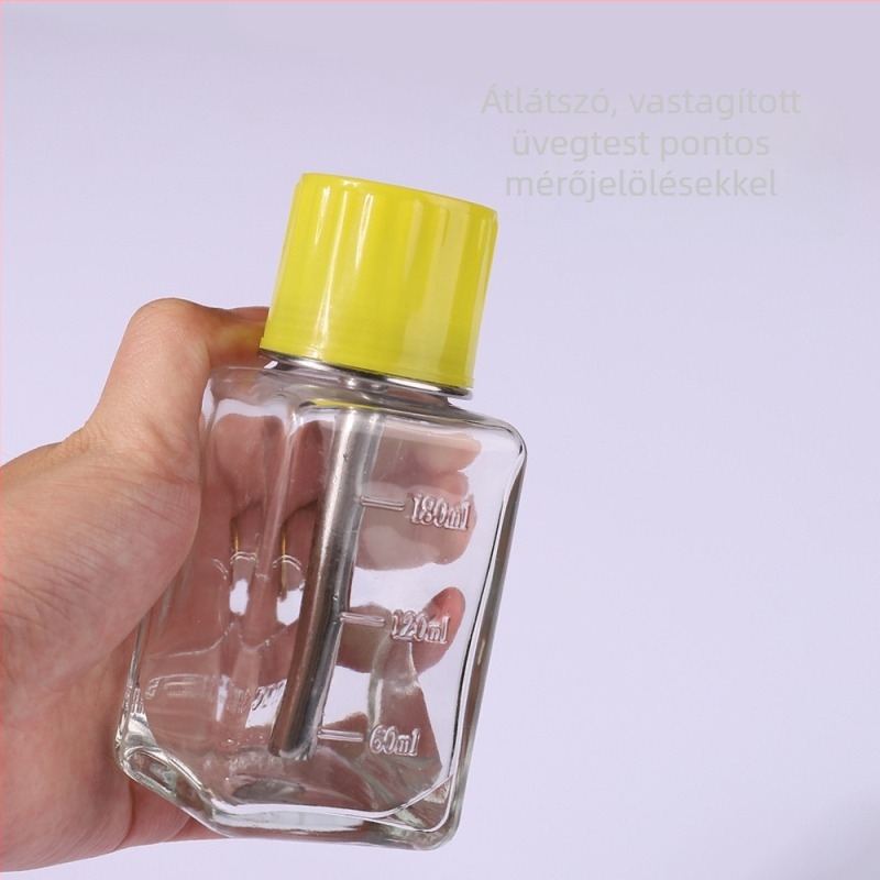 Gél-manikűr üveg acél pumpával, rézmagú pumpacső, rozsdamentes, porvédő sapka