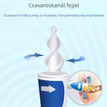 Spirál fültisztító kanál, műanyagból és szilikonból, nem világító, 120 darabos csomag, gyermekeknek és felnőtteknek