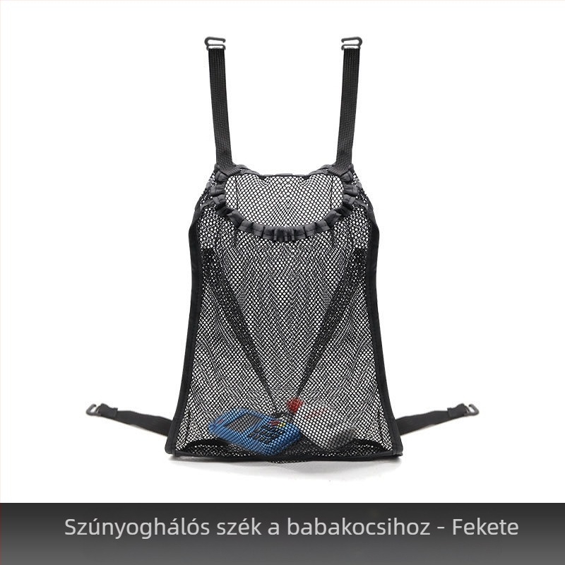 Babakocsi tároló táska – hálós anyagú, többfunkciós, modern és minimalistikus, utazáshoz alkalmas