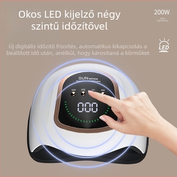 Körömlámpa 42 UV LED-del, 200W, professzionális szalonhasználatra