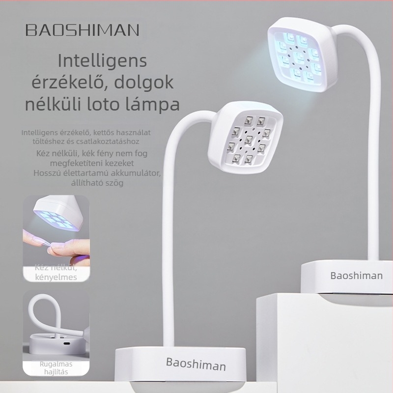 Asztali manikűr lámpa energiatároló indukciós töltéssel, szenzoros működés, 27W, modell 223