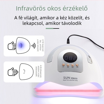 Painting Finger SUNX26 hordozható nagy teljesítményű körömlámpa gyors száradáshoz gél-lakkokhoz