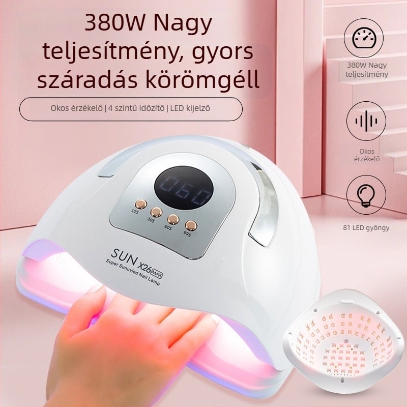 Painting Finger SUNX26 hordozható nagy teljesítményű körömlámpa gyors száradáshoz gél-lakkokhoz