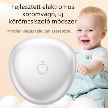 Elektromos körömvágó anti-spritz tervezéssel, kéz- és lábmanikűr polírozó, teljesen automata, babáknak, kisgyerekeknek és időseknek (Anyaga: műanyag + rozsdamentes acél; Alkalmazható személyek: univerzális; Stílus: háztartási; Márka: Ginseng fruit)