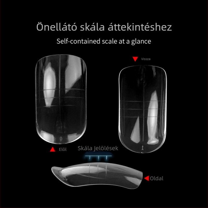 Chaoyan Beauty köröm hosszabbítására szolgáló forma – ultra vékony, mandula alakú, átlátszó és újra használható
