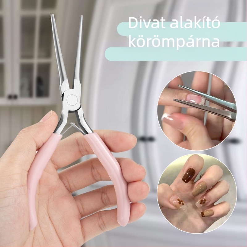 Többfunkciós körömformázó csipesz – rozsdamentes acél és műanyag, Yihong márka, körömszerszámok