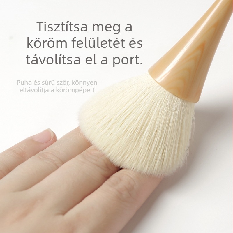 Körömpor ecset, JMOFO, hosszú nyeletű, puha szálak, hazai márka