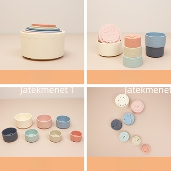 Mirake Baba Szilikon Játék Poharak – Harapós Oktató Kockák, 0–2 Éveseknek, Cukorkás Csomagolás, Őszi 2024 Megjelenés