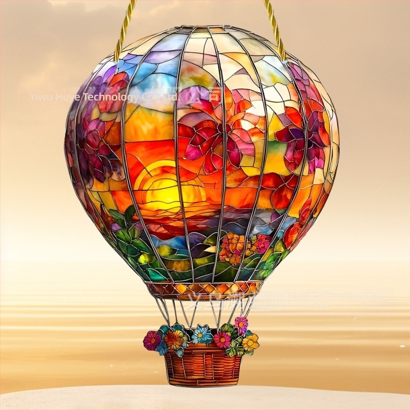 Színes 2D akril függő léggömb dekoráció falra és ablakra