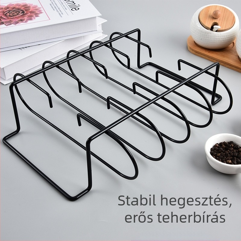 Négyzet alakú vas grillsütő rács porszórt bevonattal, tapadásmentes, rozsdaálló, 400 g