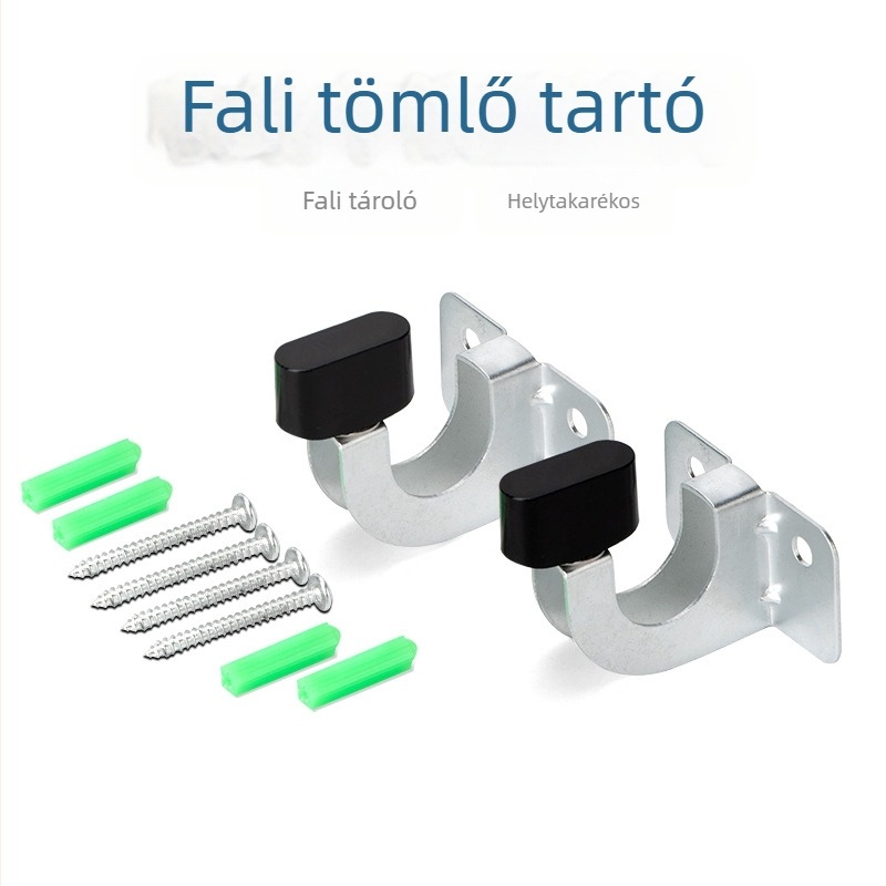 Falihoz szerelhető kertészeti tömlő tartó galvanizált fémkerettel; Tömeg: 25; Anyag: galvanizált