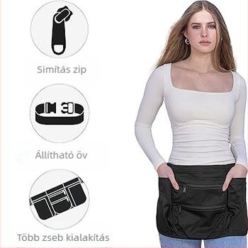 Poliészter anyagú ujjatlan kötény, multifunkcionális tároló funkcióval, modern, egyszerű stílus