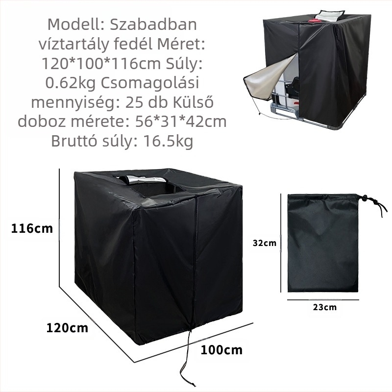 Víztartály fedél, 210D poliészter, vízálló, porálló, hőszigetelő, testreszabható