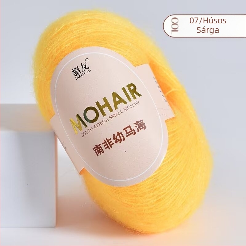 Mohair fonal kézi kötéshez – orsóval forgatott, csoportos fonal