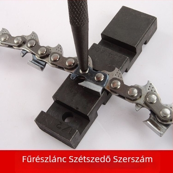 Hordozható láncszem-szétválasztó fűrészhez — láncsor csatlakozó, eszköz a lánc szétvágására, benzinás fűrészhez; anyag: 40 iron