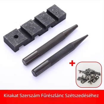 Hordozható láncszem-szétválasztó fűrészhez — láncsor csatlakozó, eszköz a lánc szétvágására, benzinás fűrészhez; anyag: 40 iron