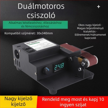 Asztali mini szalagcsiszoló gép DIY polírozáshoz és késélezéshez – 24V