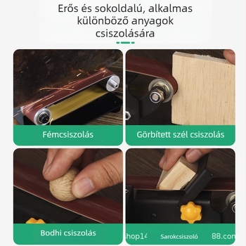 Asztali mini szalagcsiszoló gép DIY polírozáshoz és késélezéshez – 24V